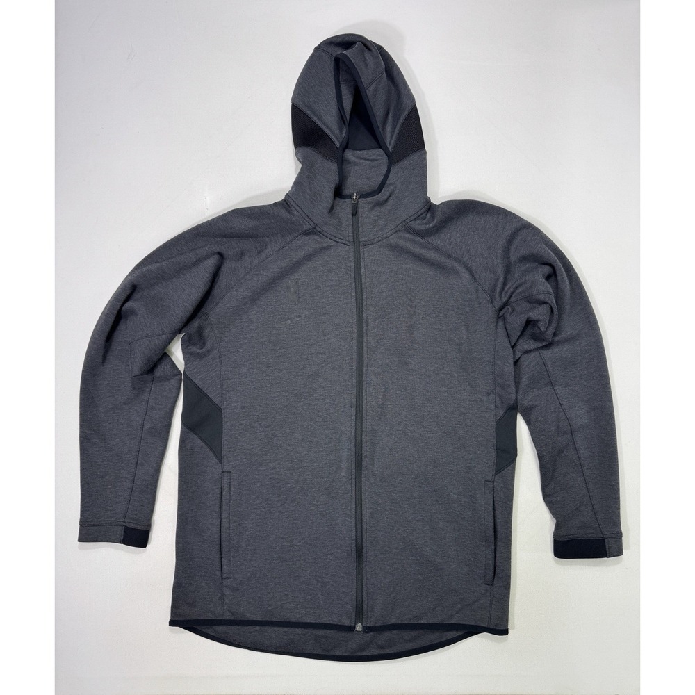 Nike Philadelphia 76ers Men LT Tall Grey NBA Showtime Hoodie Full Zip AV1548-032